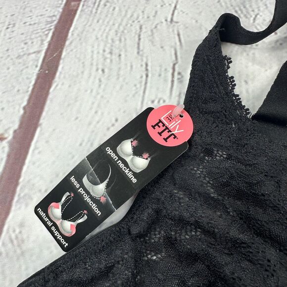 Lilyette By Bali Bra Womens 42D Black Minimizer Underwire Lace Full Coverage NWT - Picture 2 of 7